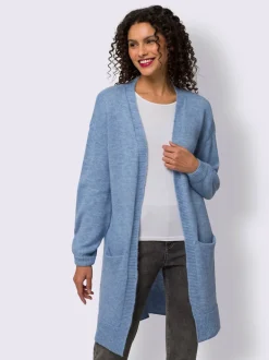 Veste en tricot avec manches longues et grandes poches plaquées
