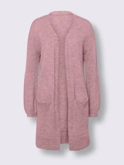 Veste en tricot avec manches longues et grandes poches plaquées