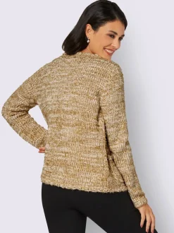 Veste en tricot à boutons fantaisie et manches longues