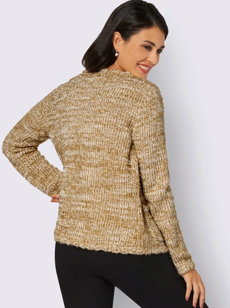 Veste en tricot à boutons fantaisie et manches longues
