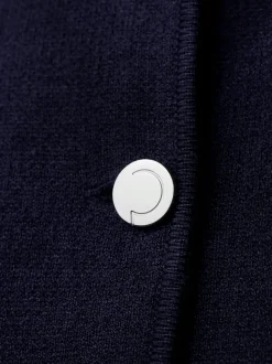 Veste en tricot à col rond avec motif jacquard et poches