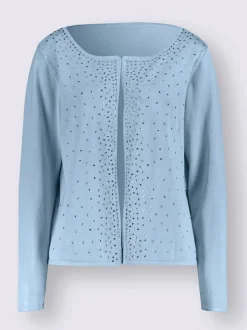 Veste en tricot à col rond et manches longues