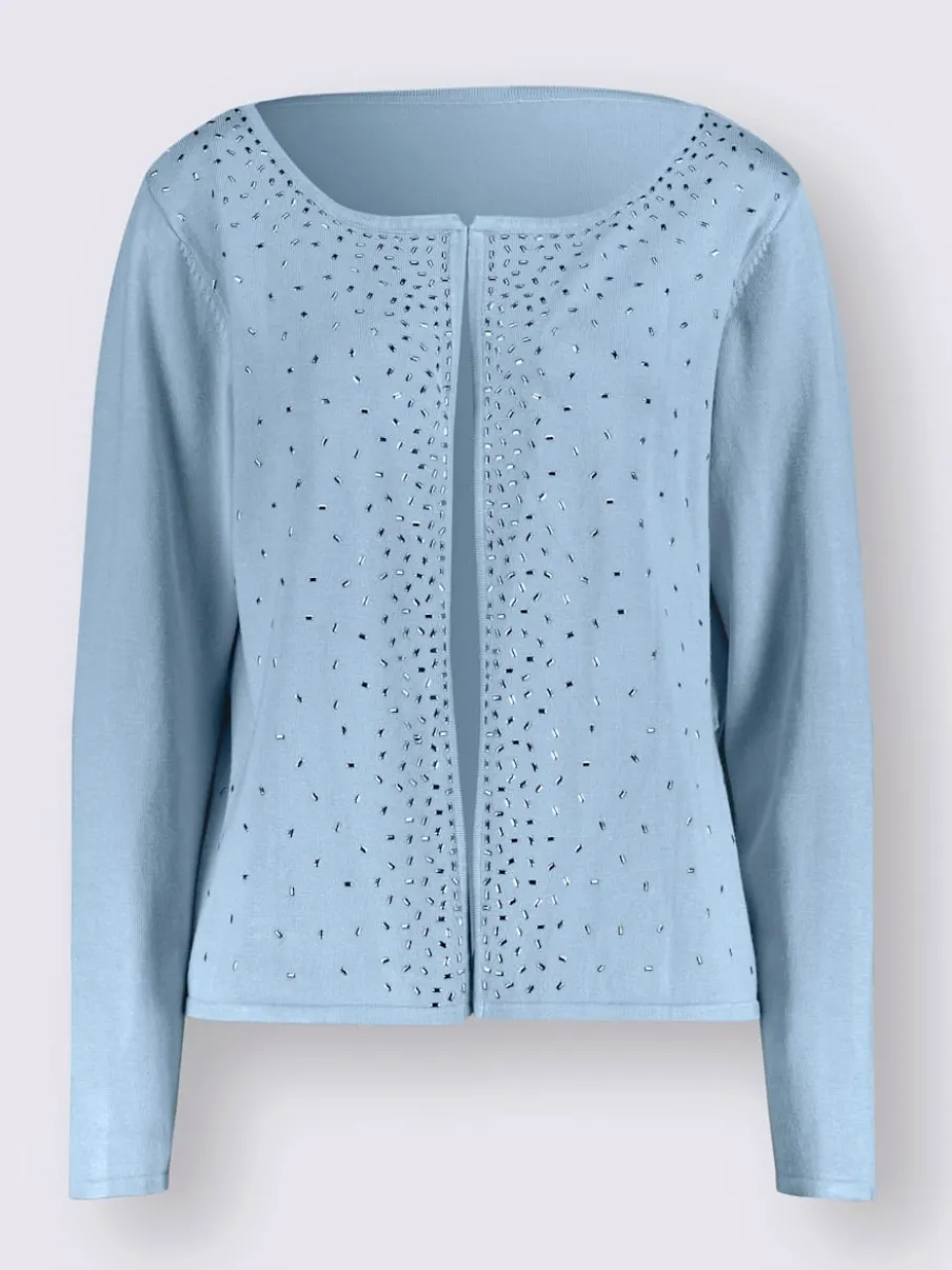 Veste en tricot à col rond et manches longues
