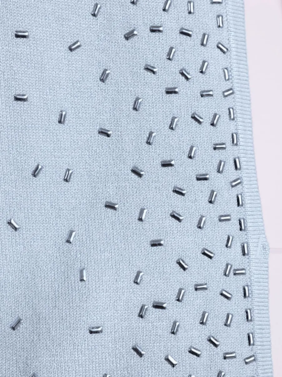 Veste en tricot à col rond et manches longues