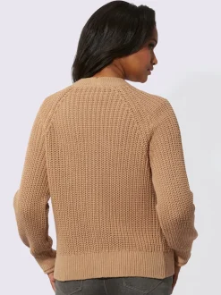 Veste en tricot coton avec col en V et manches longues