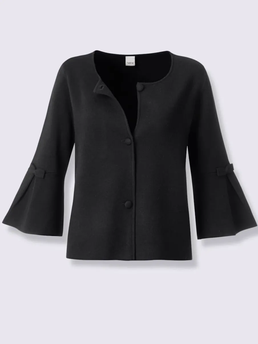 Veste en tricot coupe en a
