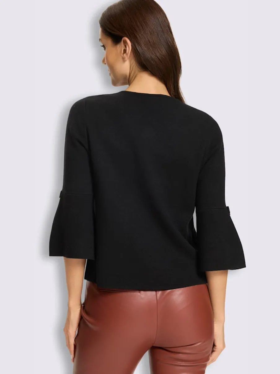Veste en tricot coupe en a
