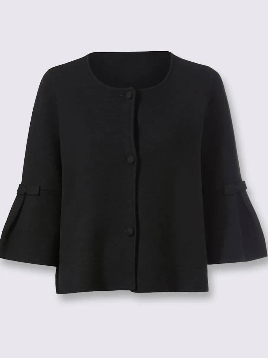 Veste en tricot coupe en a