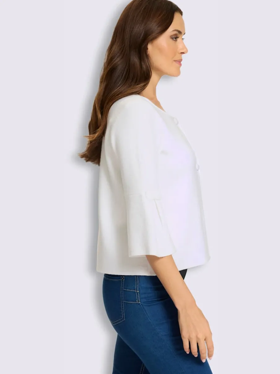 Veste en tricot coupe en a