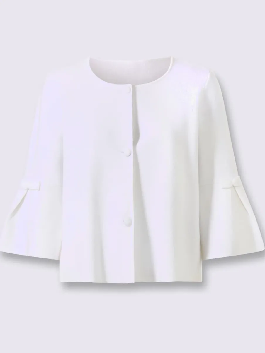 Veste en tricot coupe en a