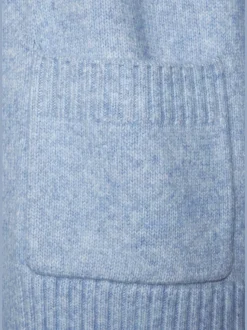 Veste en tricot décontractée avec écharpe manches longues douces