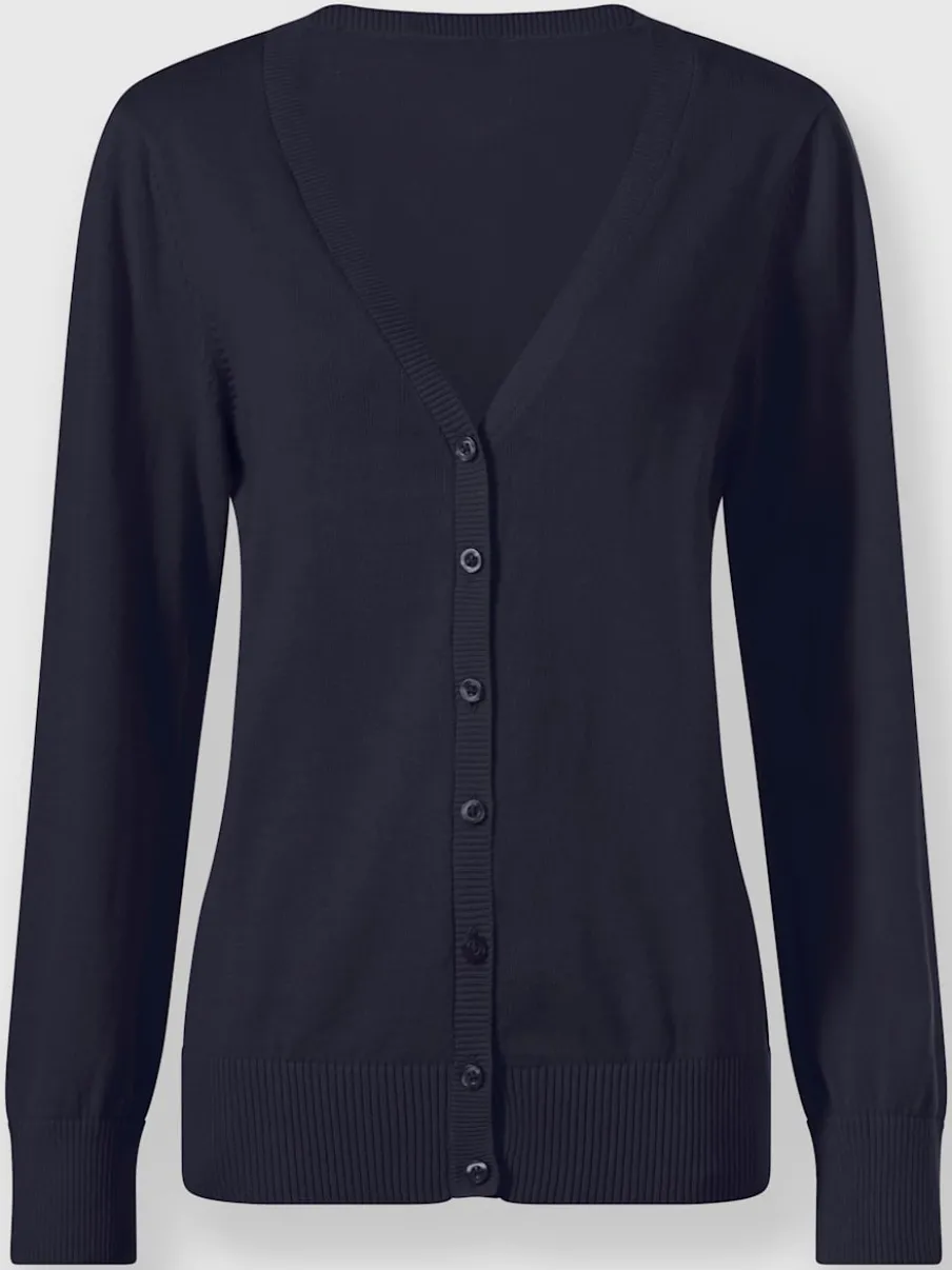 Veste en tricot doux avec col en V boutonné