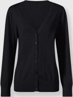 Veste en tricot doux avec col en V boutonné
