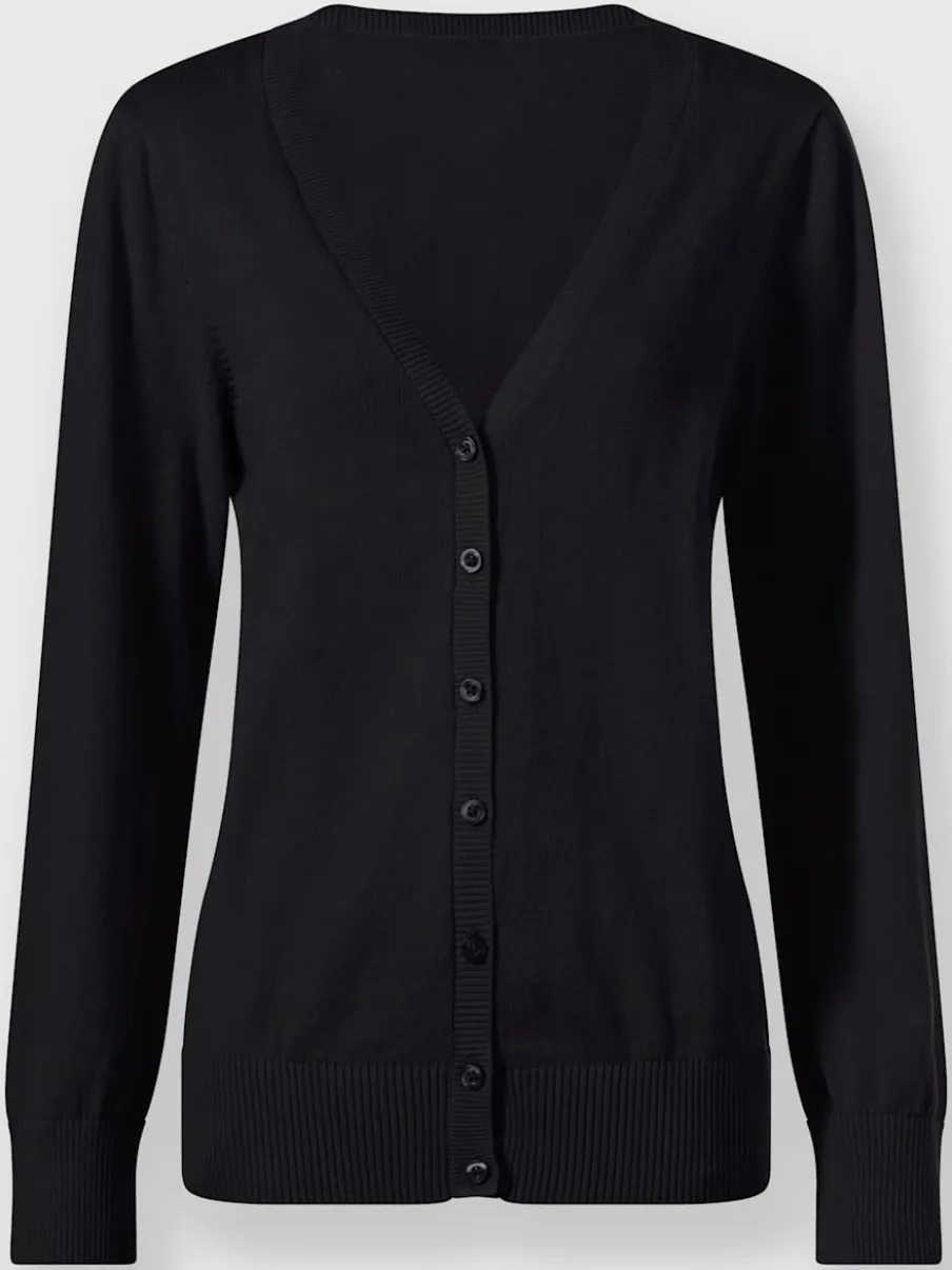 Veste en tricot doux avec col en V boutonné