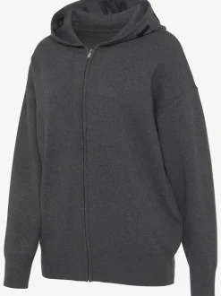 Veste en tricot doux à manches longues avec capuche