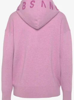 Veste en tricot doux à manches longues avec capuche