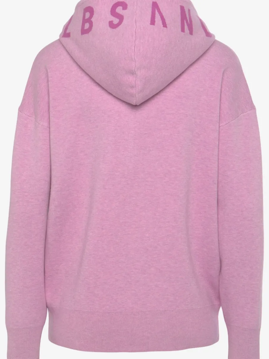 Veste en tricot doux à manches longues avec capuche