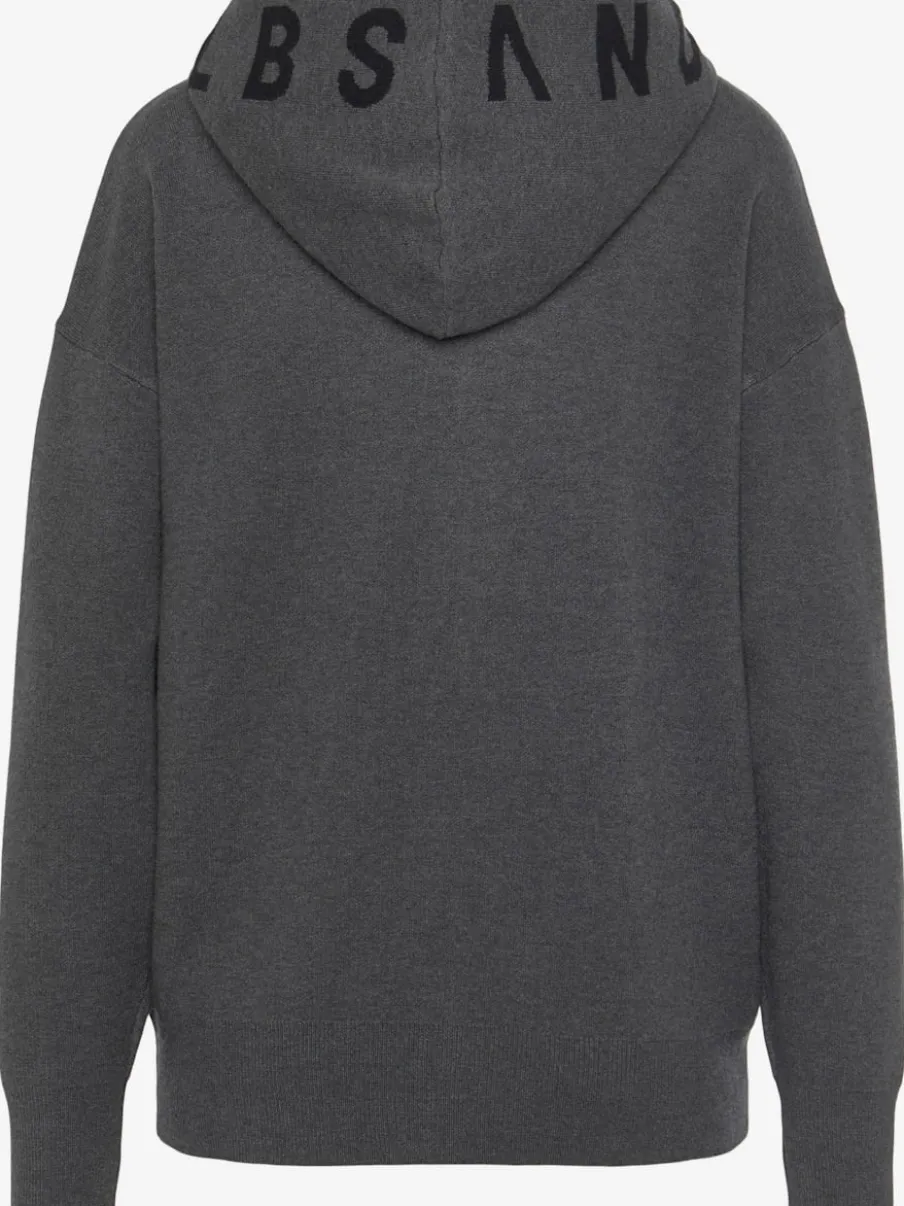 Veste en tricot doux à manches longues avec capuche