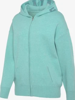 Veste en tricot doux à manches longues avec capuche