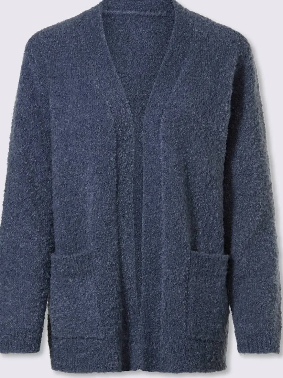 Veste en tricot fil bouclé