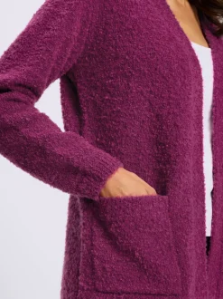 Veste en tricot fil bouclé