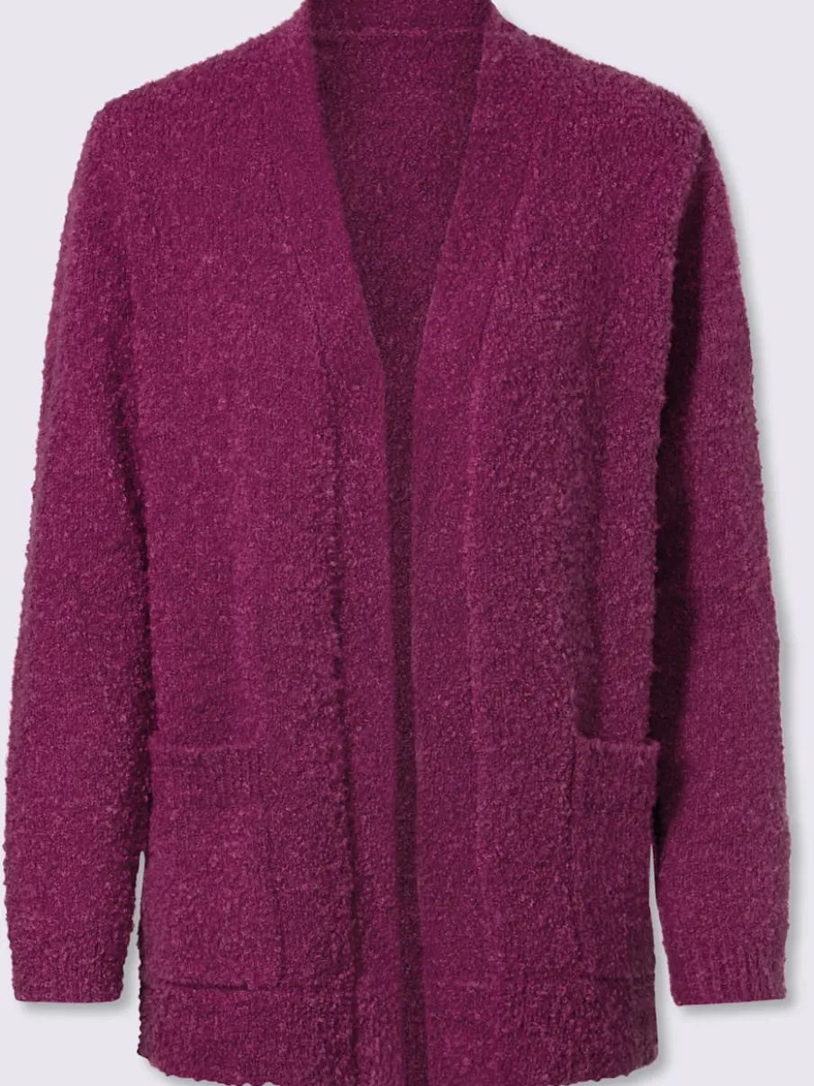 Veste en tricot fil bouclé