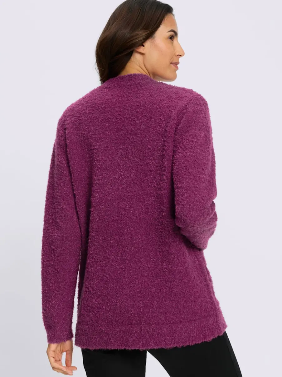 Veste en tricot fil bouclé