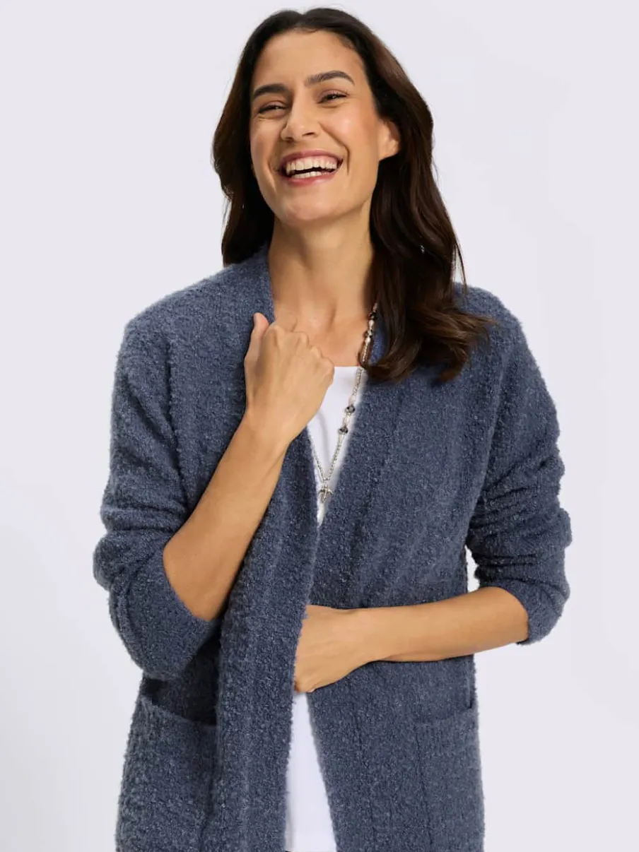 Veste en tricot fil bouclé