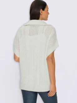 Veste en tricot fils métallisés