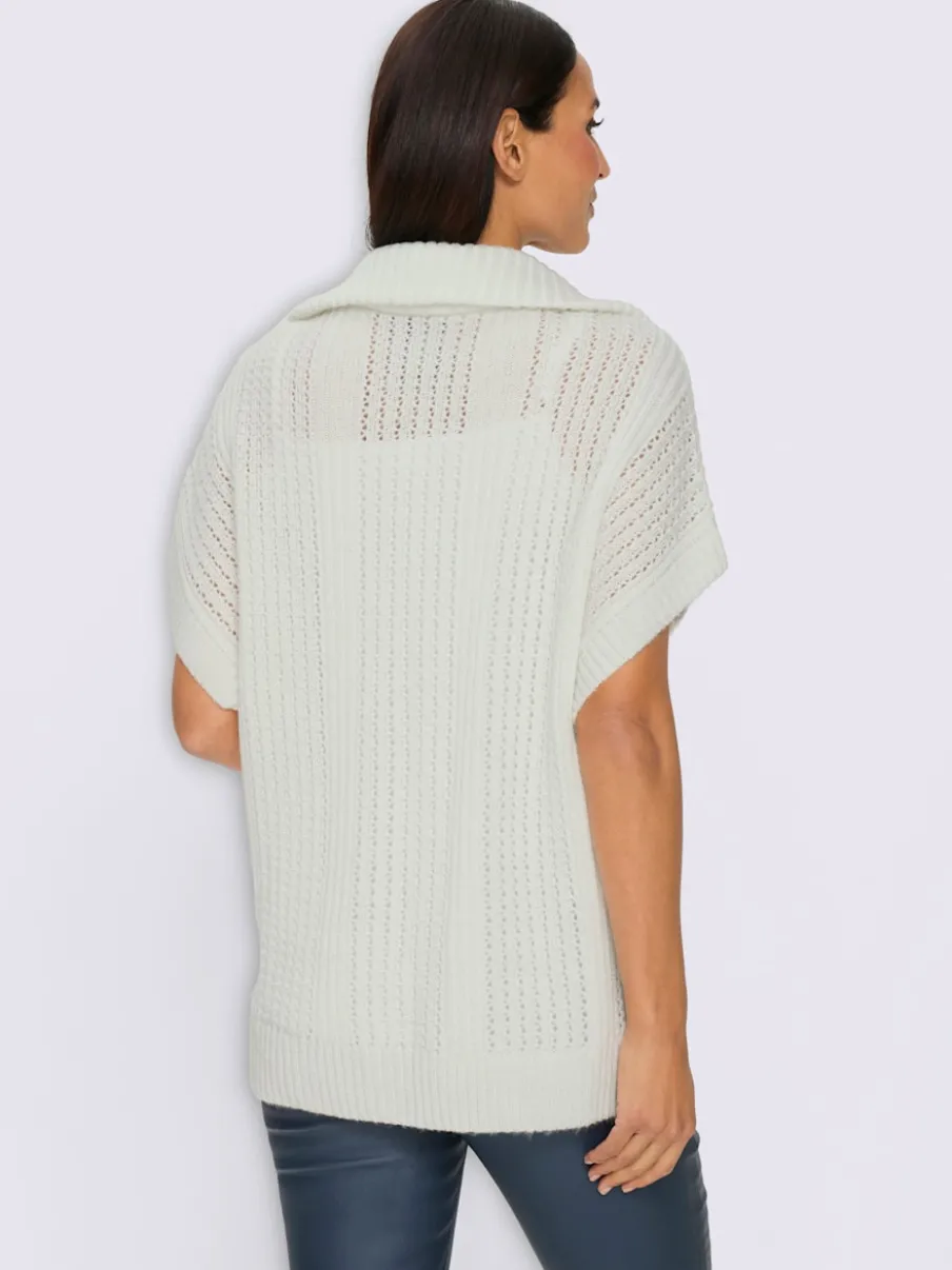 Veste en tricot fils métallisés