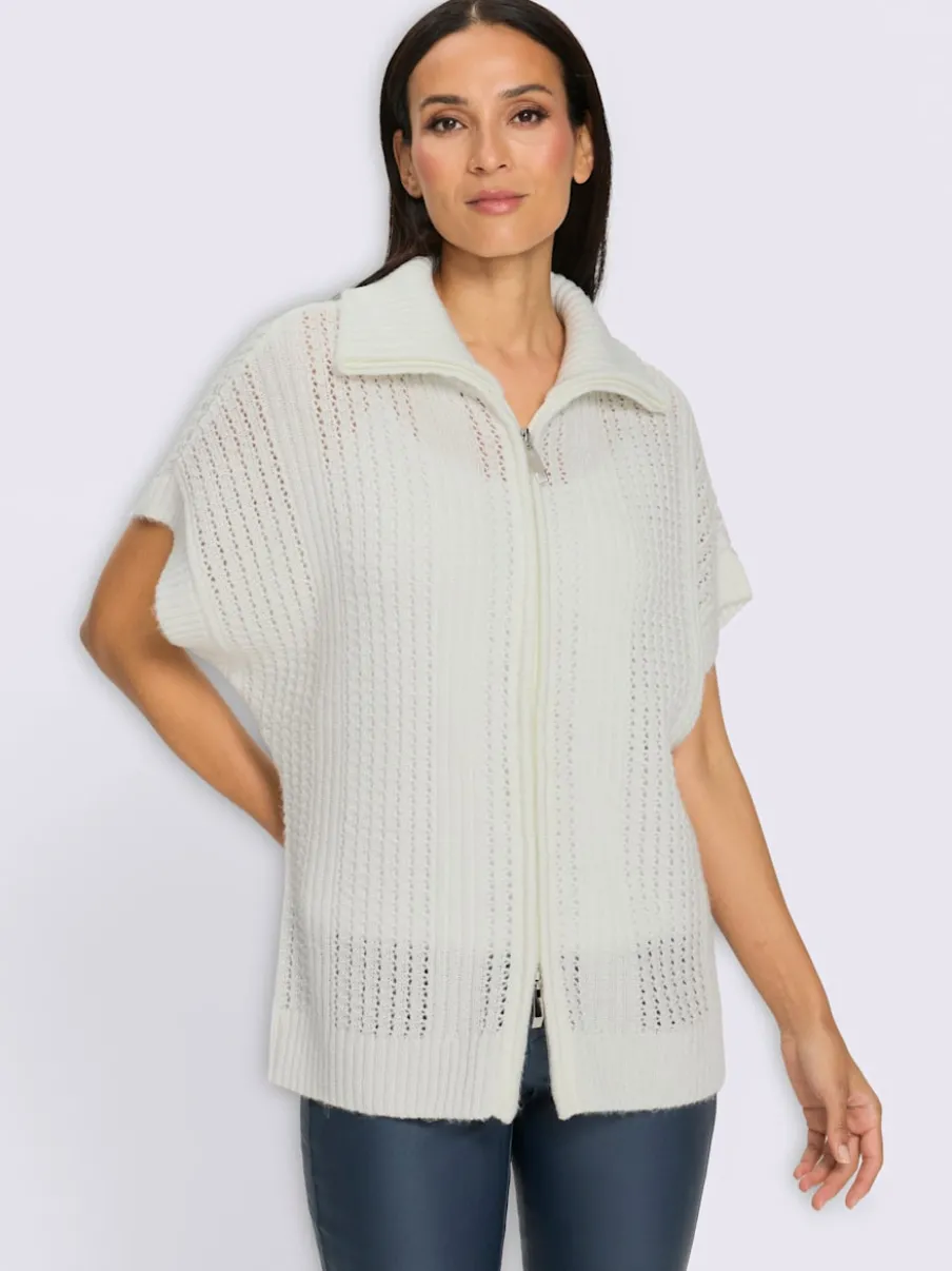 Veste en tricot fils métallisés