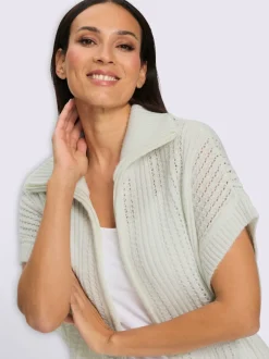 Veste en tricot fils métallisés