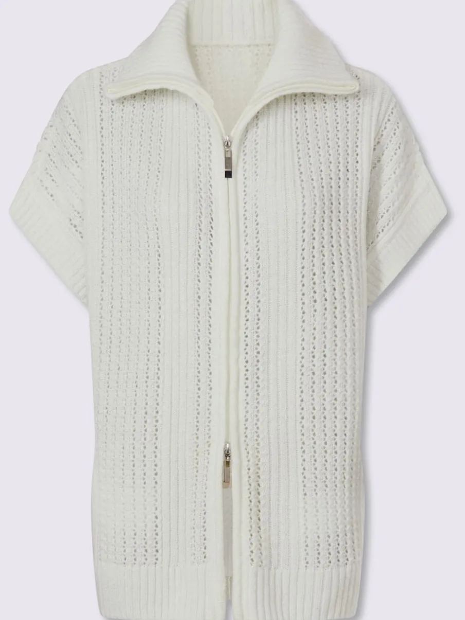 Veste en tricot fils métallisés