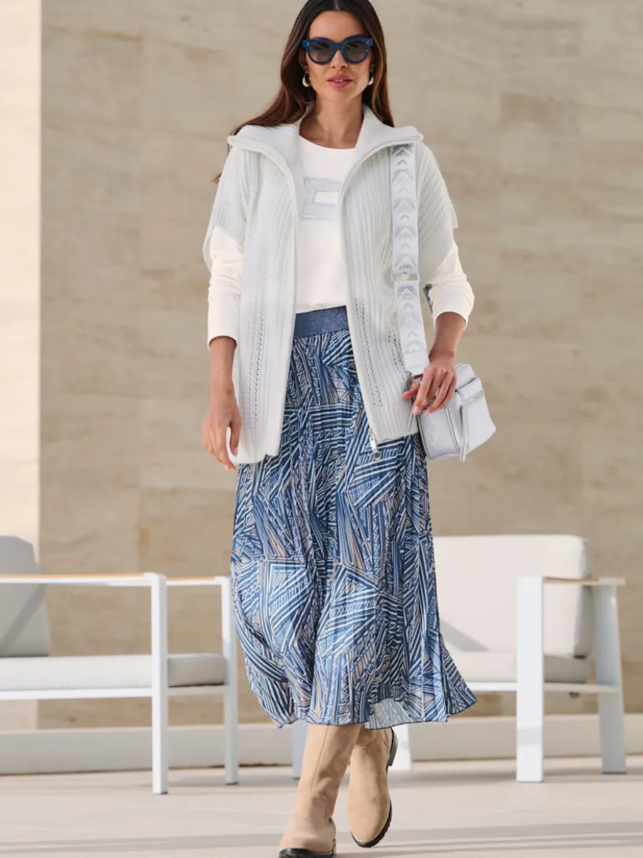 Veste en tricot fils métallisés