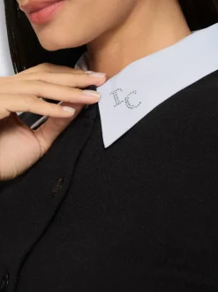 Veste en tricot fin aspect 2 en 1 tendance