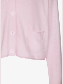Veste en tricot fin avec mancherons et poches plaquées