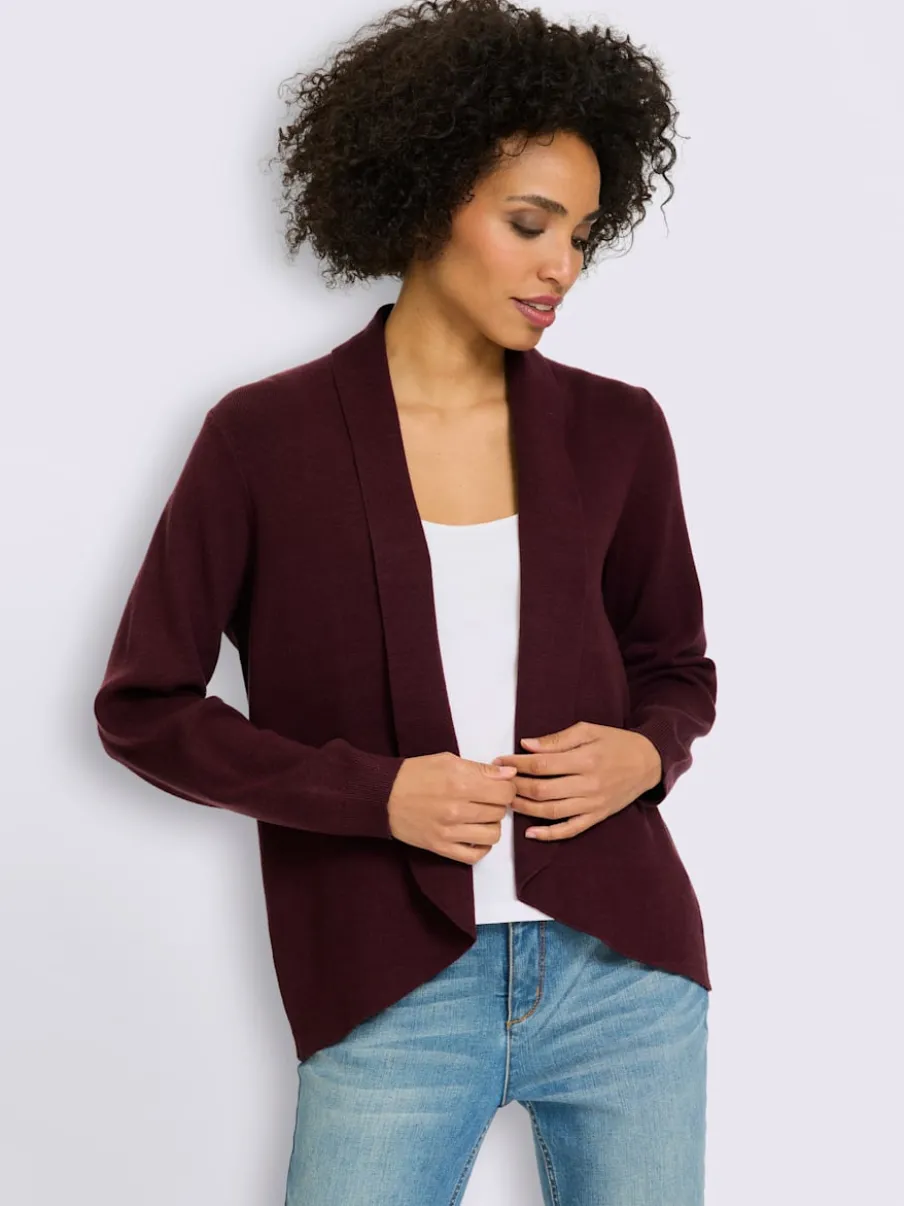 Veste en tricot fin col châle mode