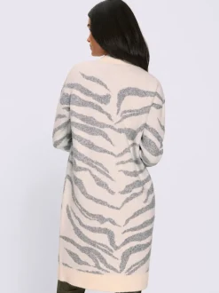 Veste en tricot jacquard joli jacquard à l'aspect animal