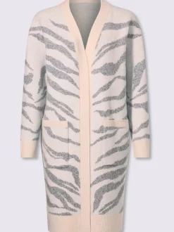 Veste en tricot jacquard joli jacquard à l'aspect animal