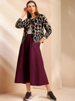 Veste en tricot jacquard joli jacquard à l'aspect animal
