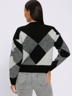 Veste en tricot jacquard tricot jacquard élégant