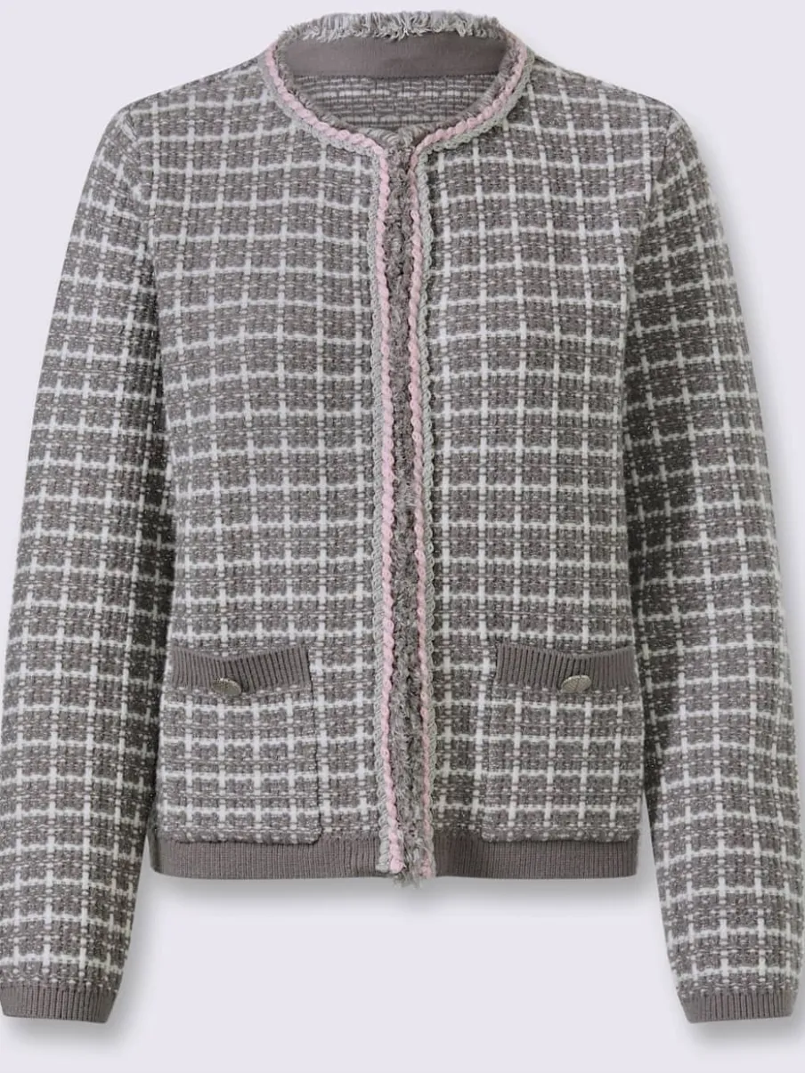 Veste en tricot jolie structure tricot
