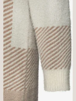 Veste en tricot long à rayures et manches longues