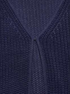 Veste en tricot à manches longues avec col V et fermeture devant