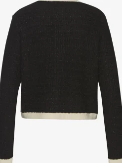 Veste en tricot à manches longues et poches décoratives