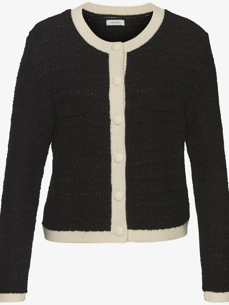 Veste en tricot à manches longues et poches décoratives