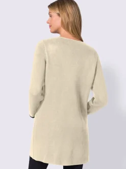Veste en tricot à manches longues avec poches pratiques