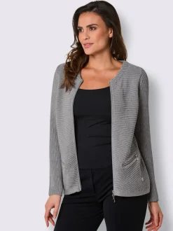 Veste en tricot mélange coton et lyocell de qualité