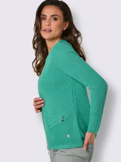 Veste en tricot mélange coton et lyocell de qualité