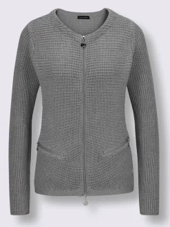 Veste en tricot mélange coton et lyocell de qualité